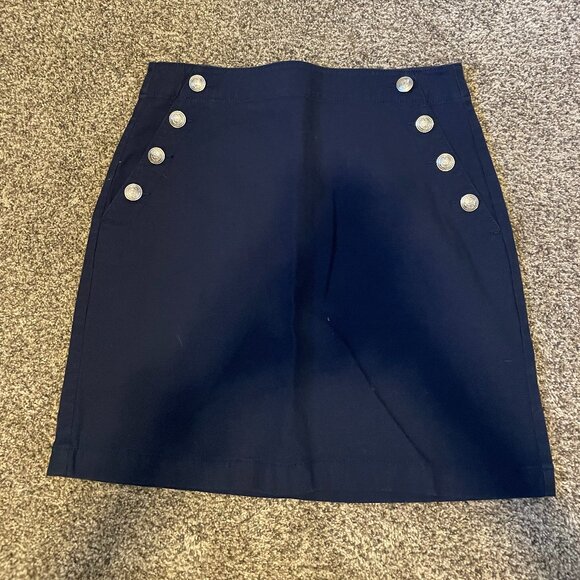 LOFT Dresses & Skirts - LOFT Nautical Mini Skirt with Silver Button